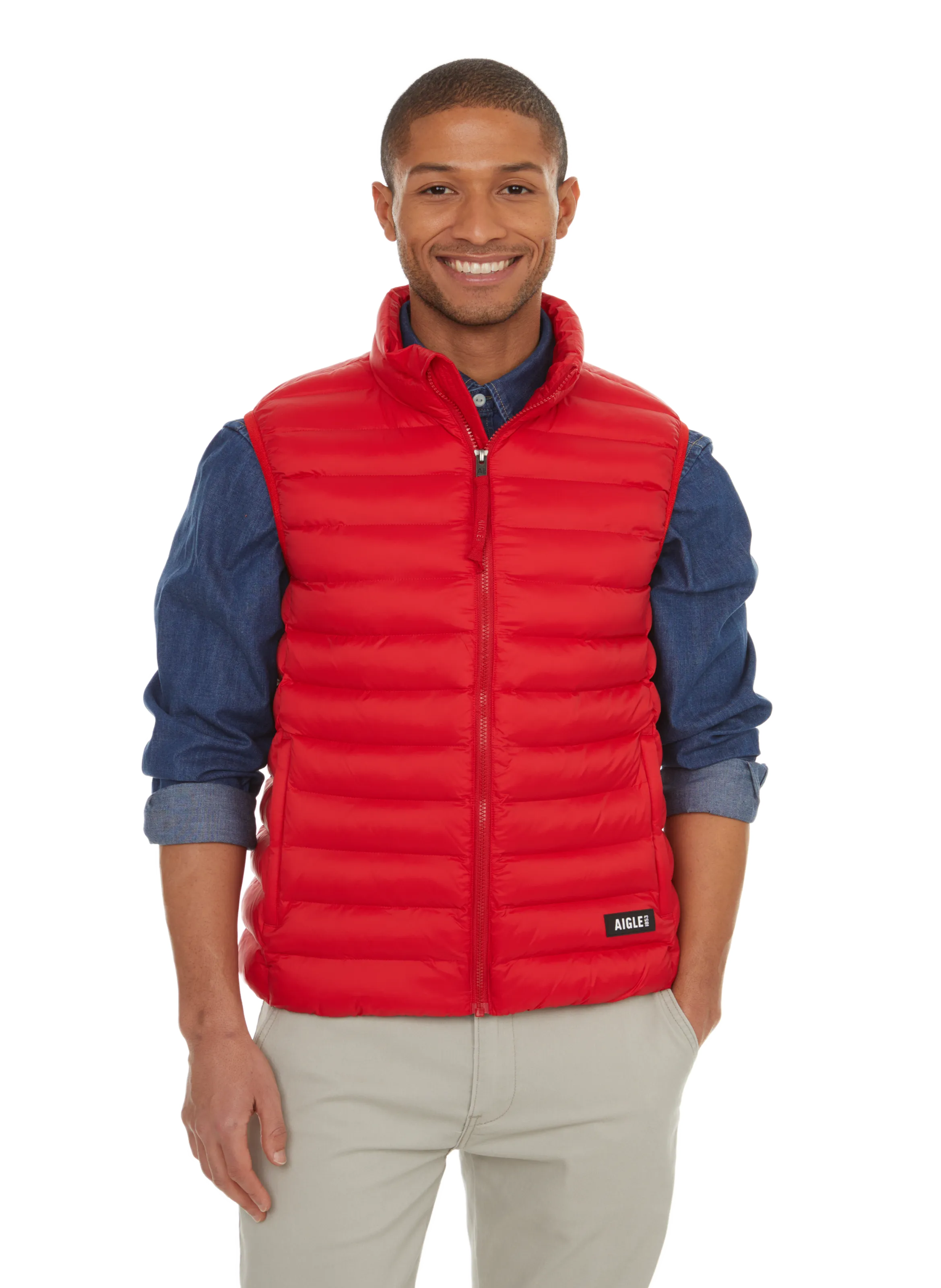 AIGLE  Padded gilet - Red