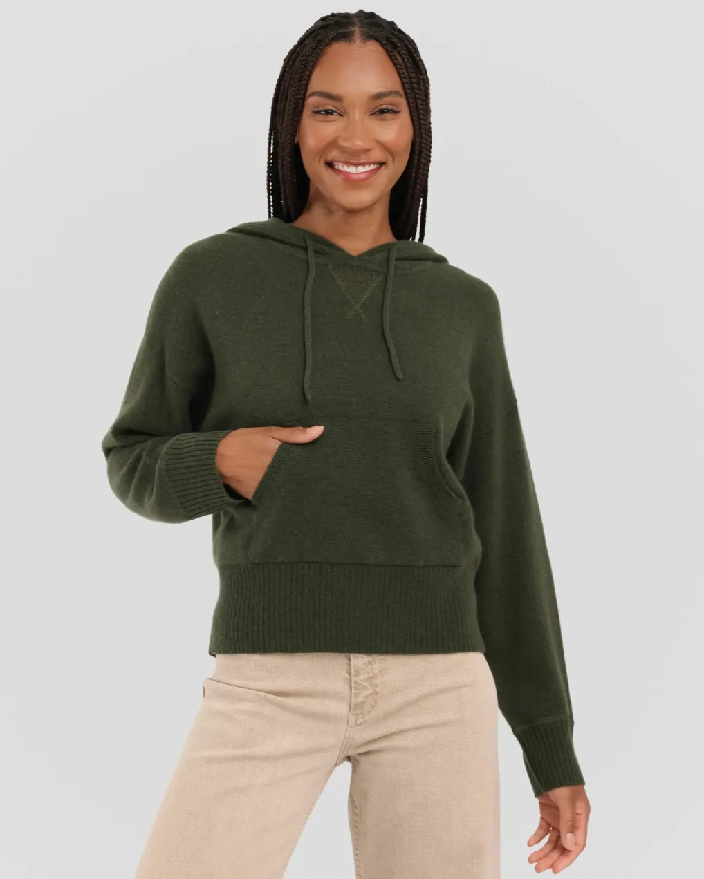 Alashan hoodie, cashmere cropped