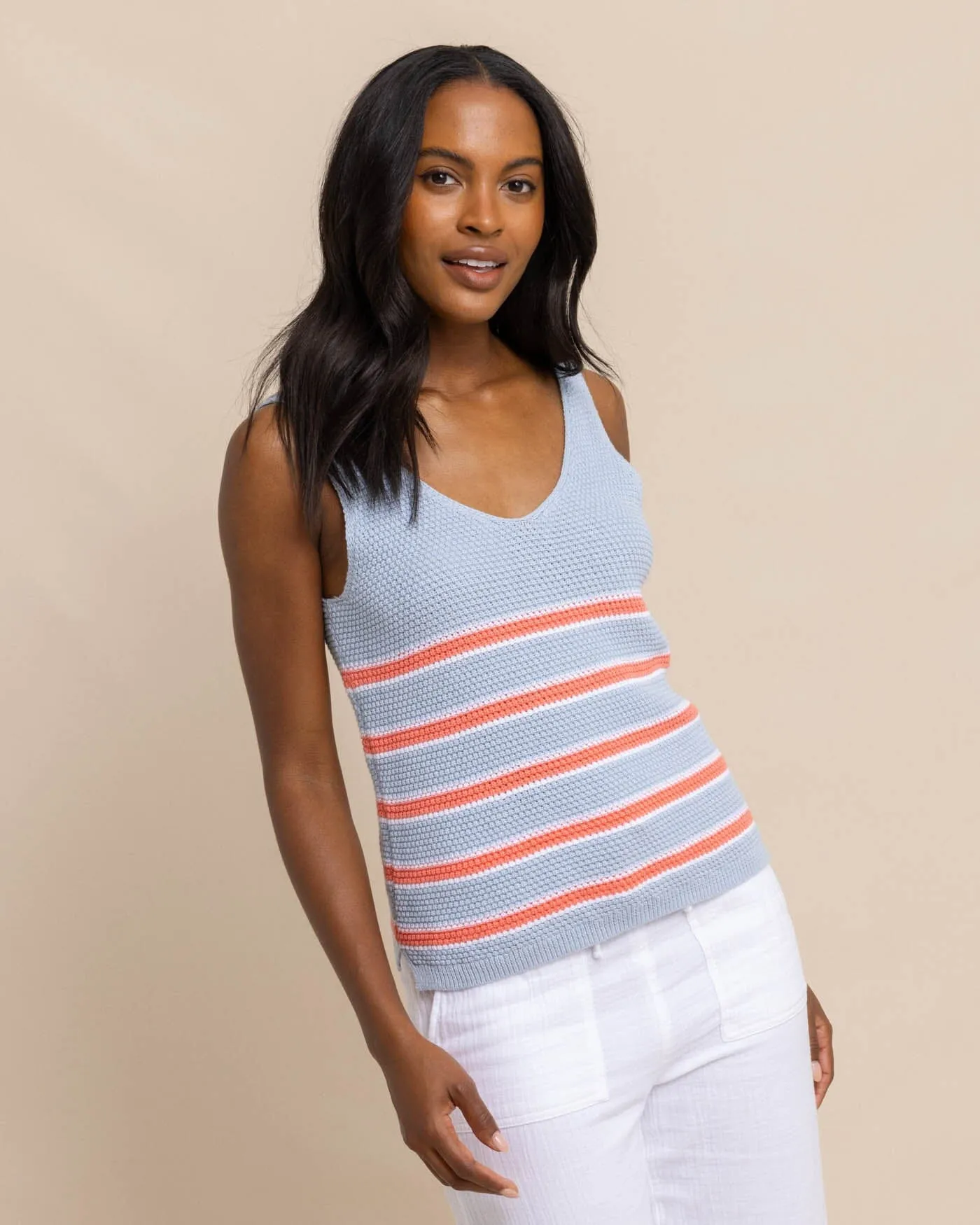 Alli Striped Sweater Tank