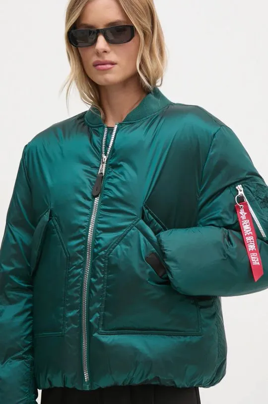 Alpha Industries jacket women's turquoise color 148004