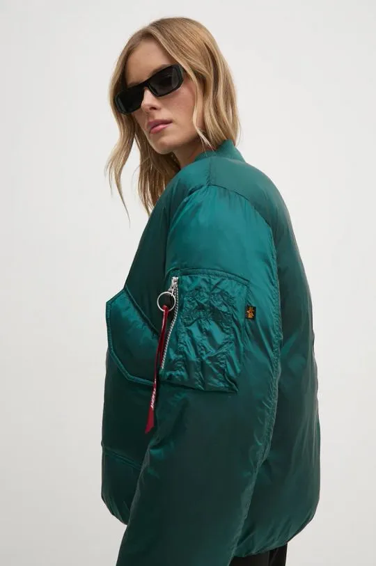 Alpha Industries jacket women's turquoise color 148004