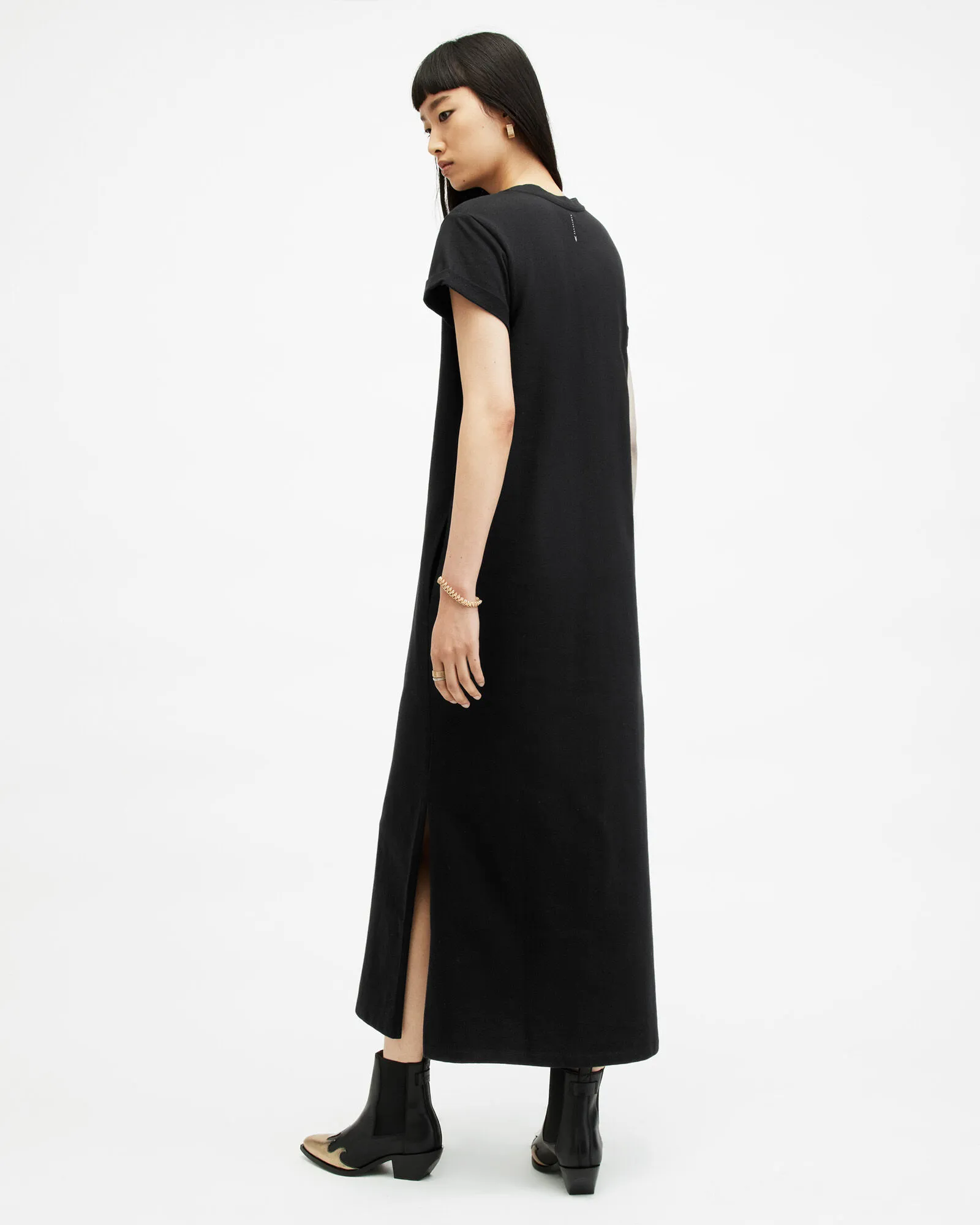 Anna Crew Neck Short Sleeve Maxi Dress