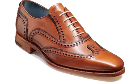 Barker Spencer Oxford Brogue - Antique Rosewood / Navy Calf