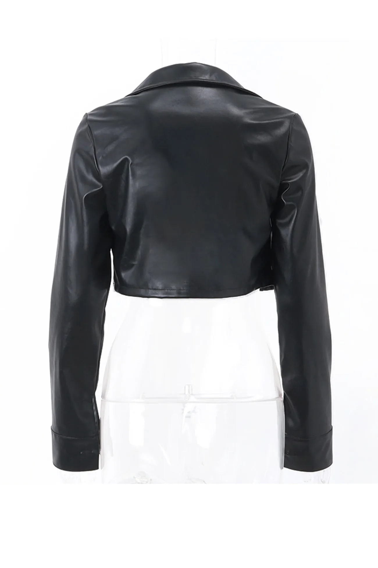 Black Leather Short Jacket