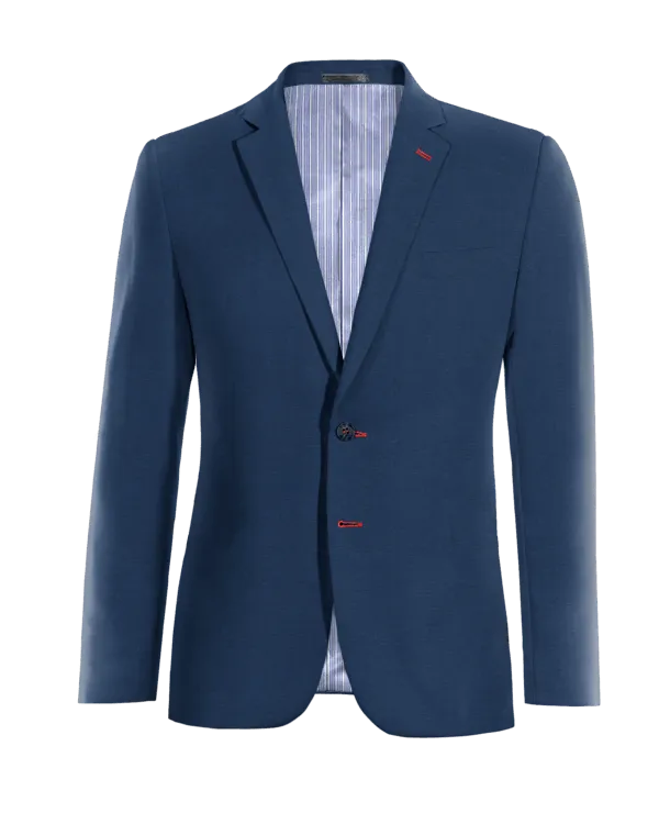  Blazer azul cobalto de entretiempo