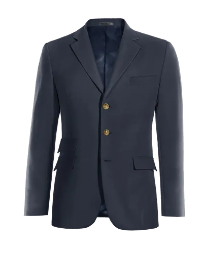  Blazer azul marino slim fit de 3 botones