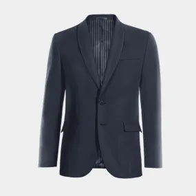  Blazer azul marino solapa redonda esencial