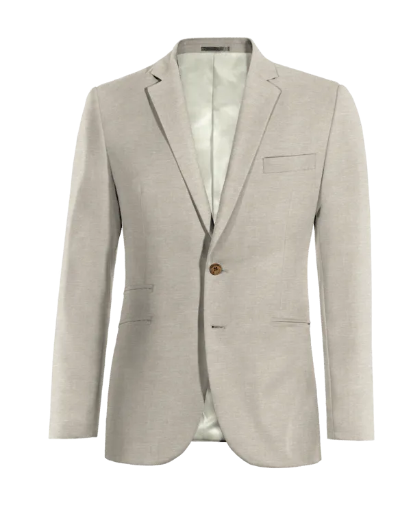  Blazer beige elástica esencial