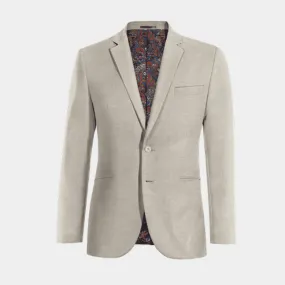  Blazer beige elástica slim fit