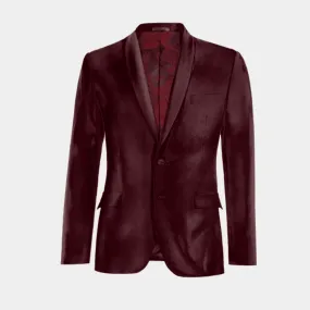  Blazer burdeos de terciopelo solapa redonda edición limitada