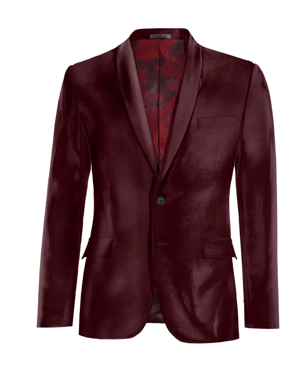  Blazer burdeos de terciopelo solapa redonda edición limitada