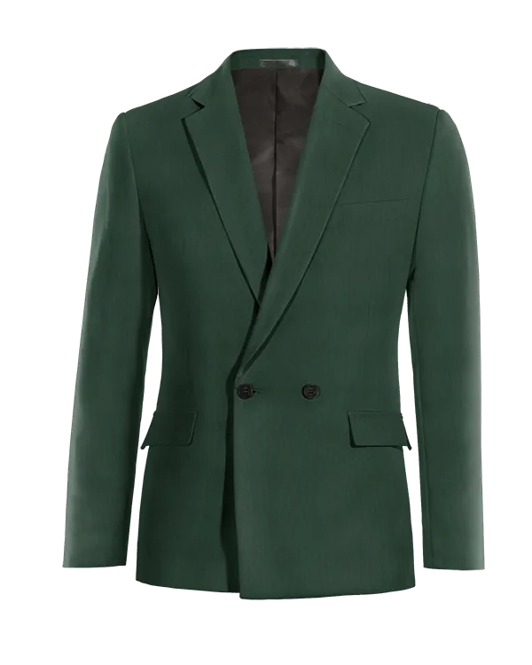  Blazer cruzada verde de entretiempo