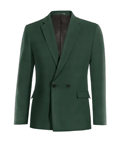  Blazer cruzada verde de entretiempo