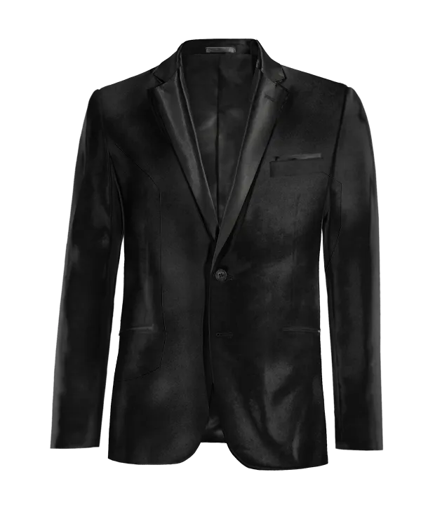  Blazer Esmoquin negro Ónix de terciopelo esencial