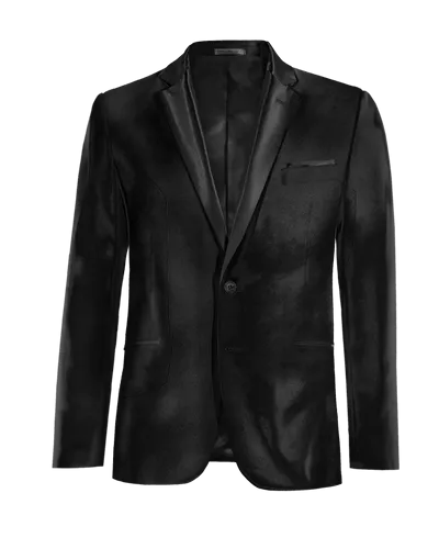  Blazer Esmoquin negro Ónix de terciopelo esencial