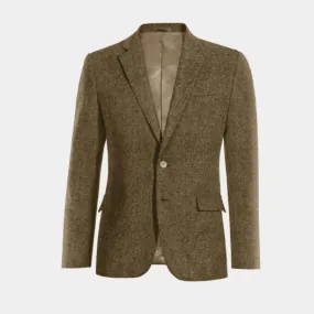  Blazer marrón de donegal tweed esencial