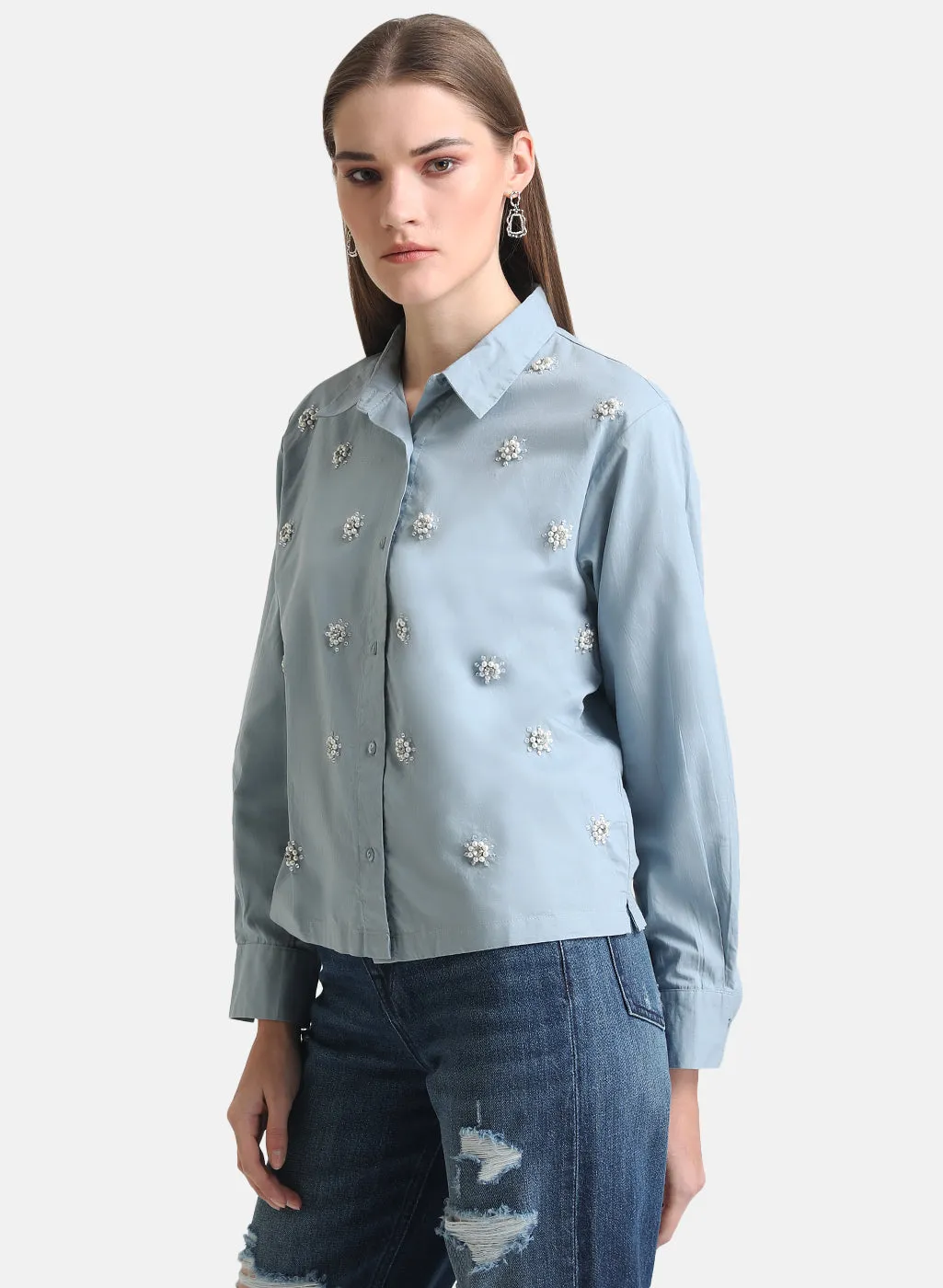 Boxy Shirt With Embellishment