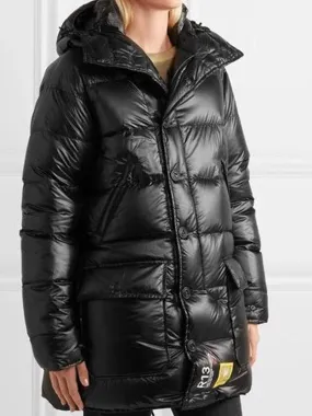 BRUMAL X R13 HOODED QUILTED DOWN JACKET