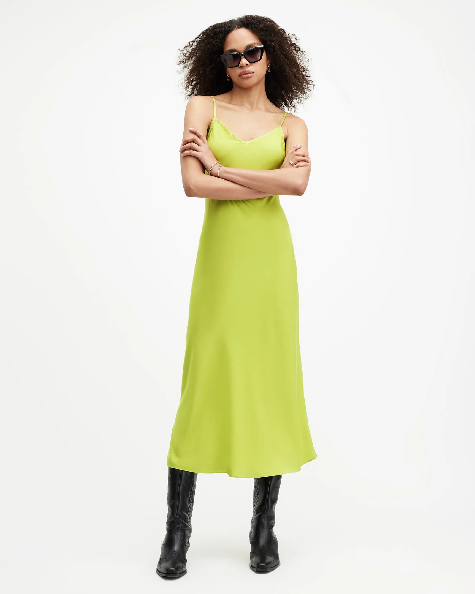 Bryony V-Neck Midi Slip Dress