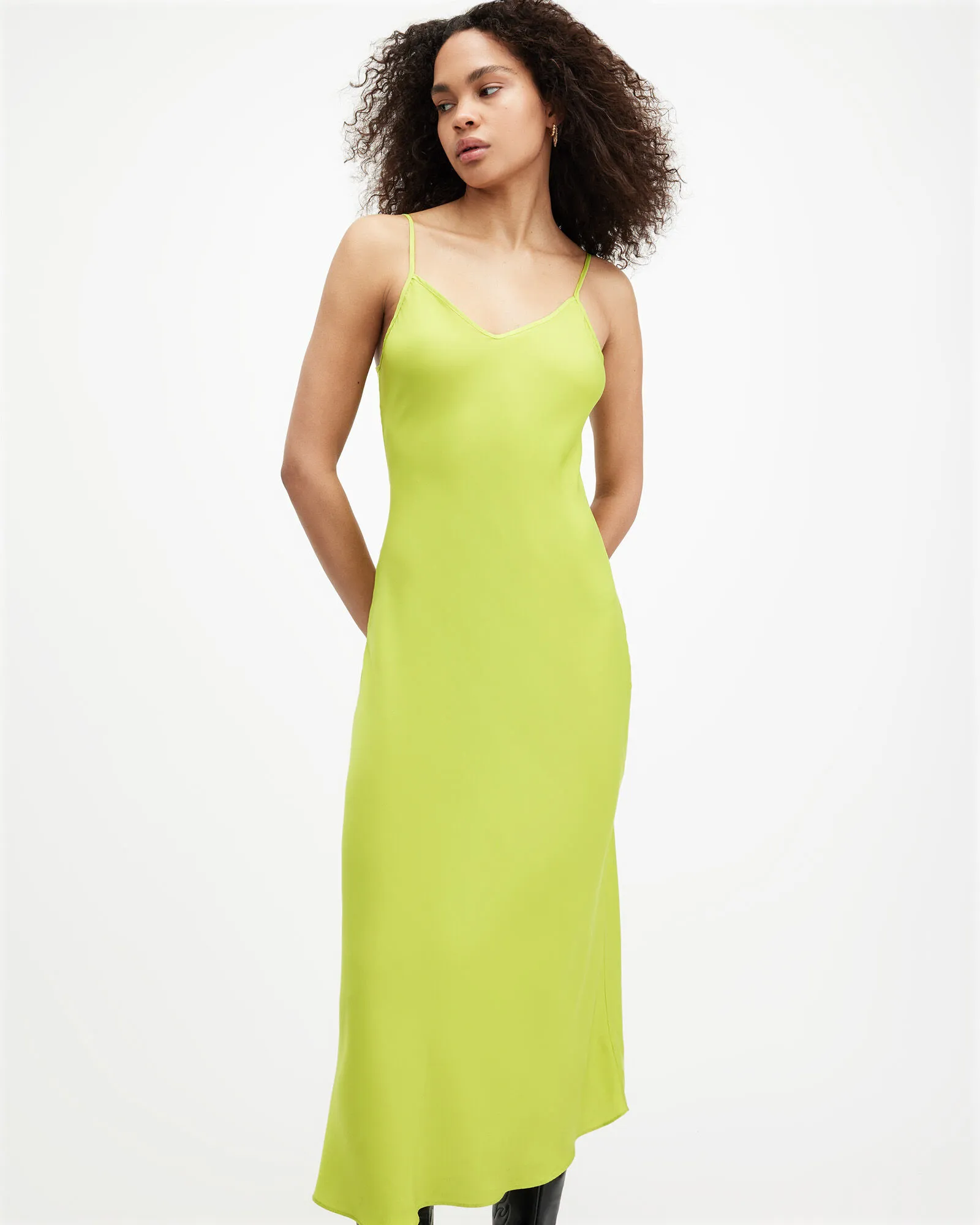 Bryony V-Neck Midi Slip Dress