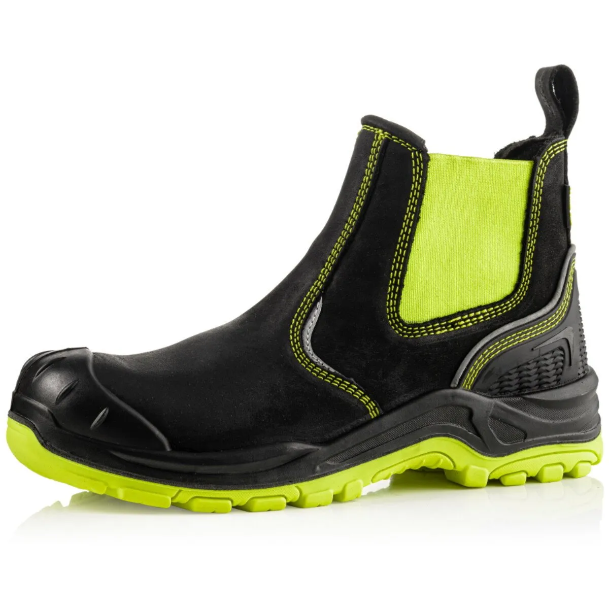 Buckbootz BVIZ3 Buckz Viz Leather/Hi-Viz Cordura S3 Non Metallic Dealer Safety Boot