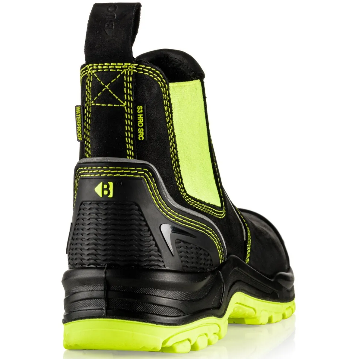 Buckbootz BVIZ3 Buckz Viz Leather/Hi-Viz Cordura S3 Non Metallic Dealer Safety Boot