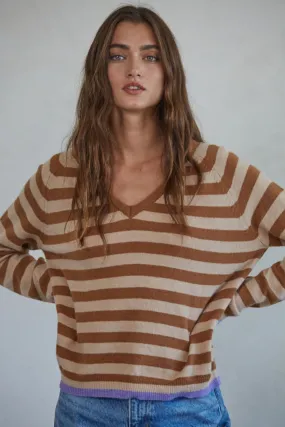 Camel Stripe Sweater