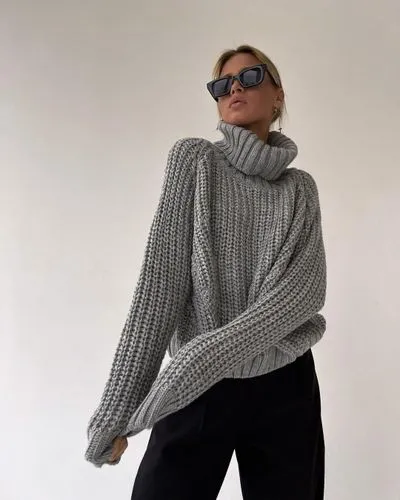 Casual Simple Style Solid Color Sweaters & Cardigans Polyester Sweater Tops