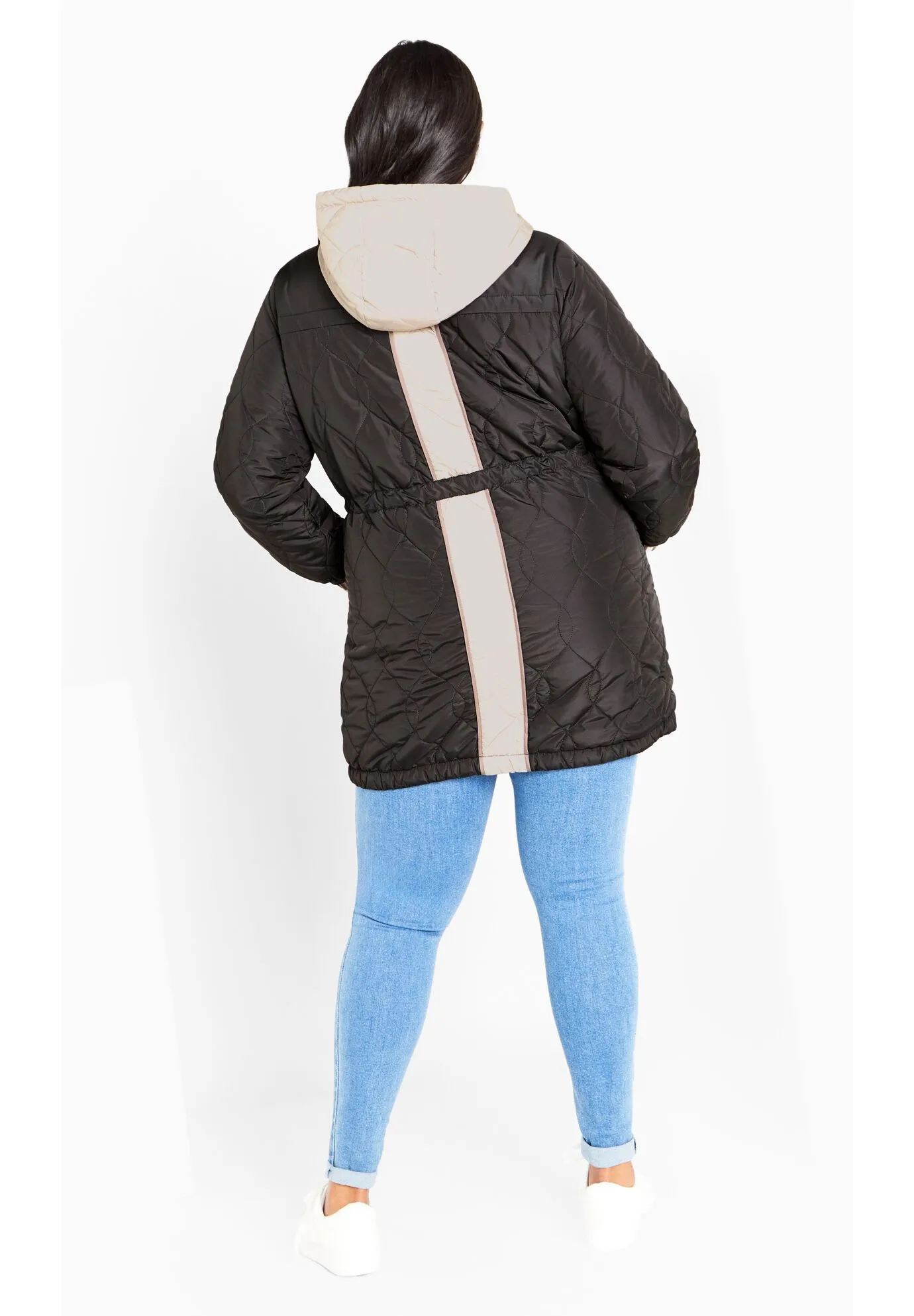 Clio Quilt Padded Hooded Neck Coat