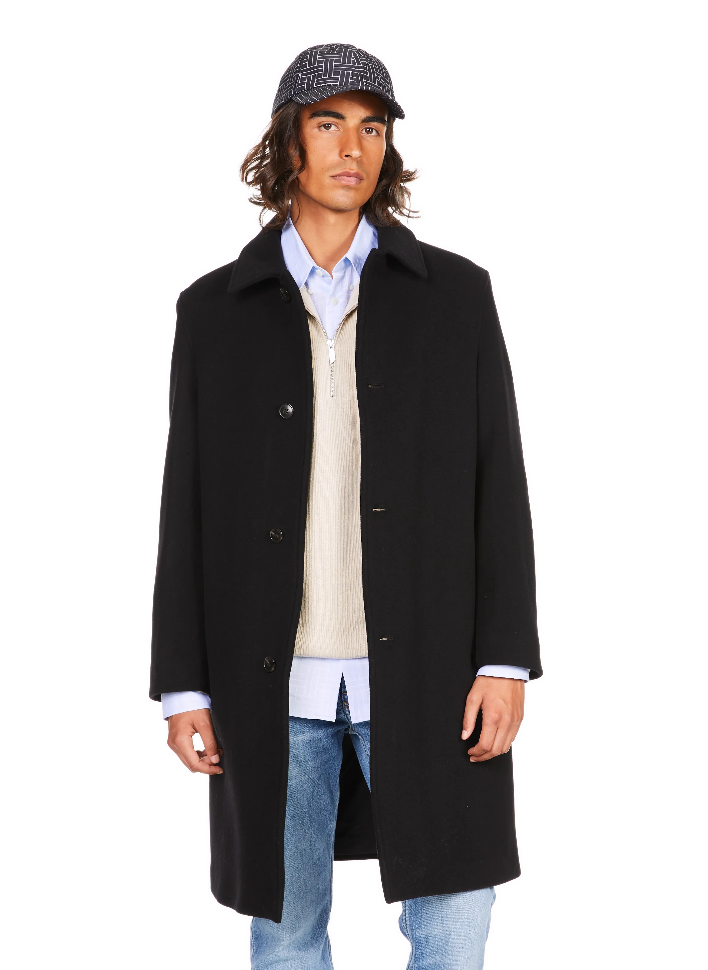 CLOSED  Solid coat - Black