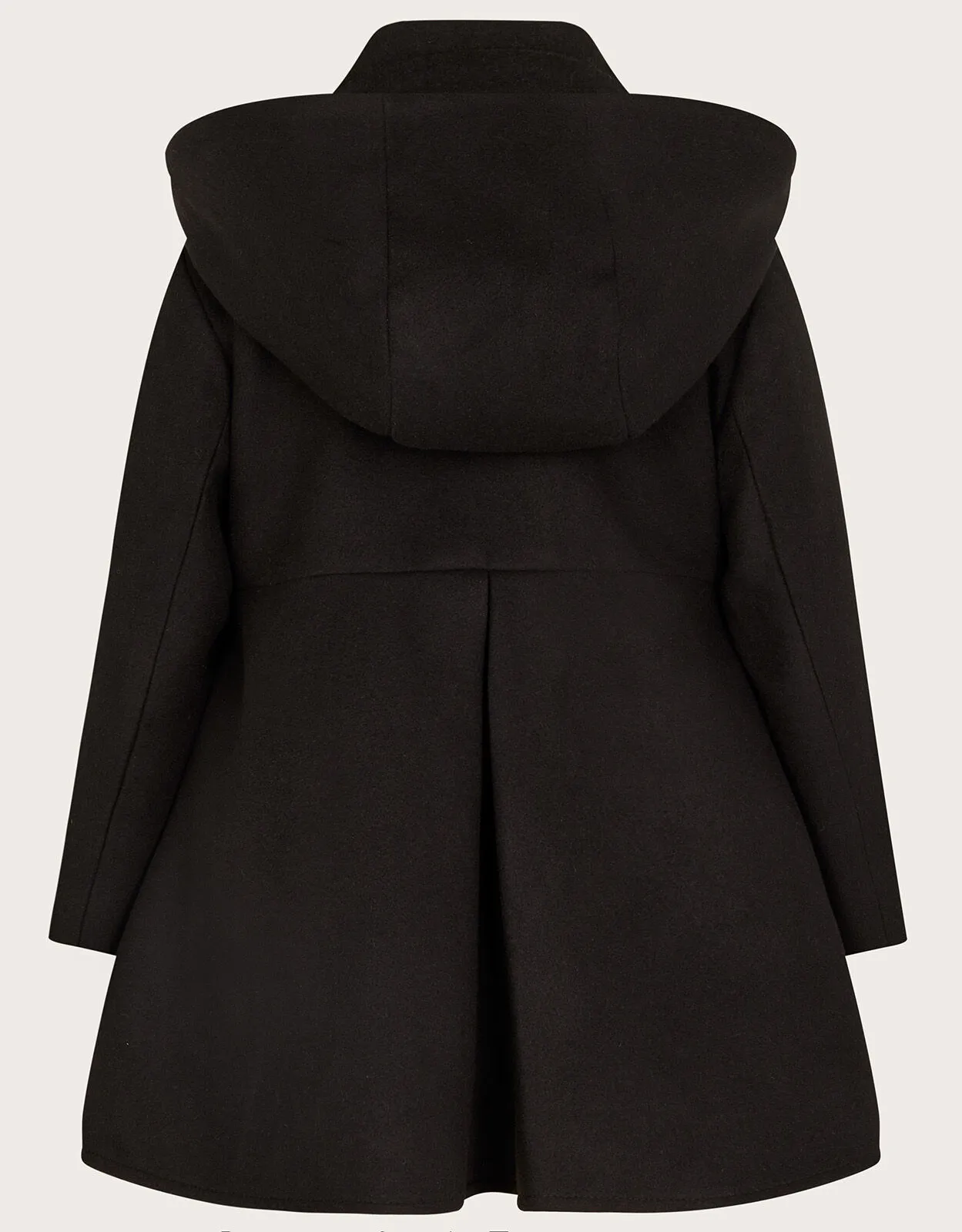 Collar Hooded Coat Black