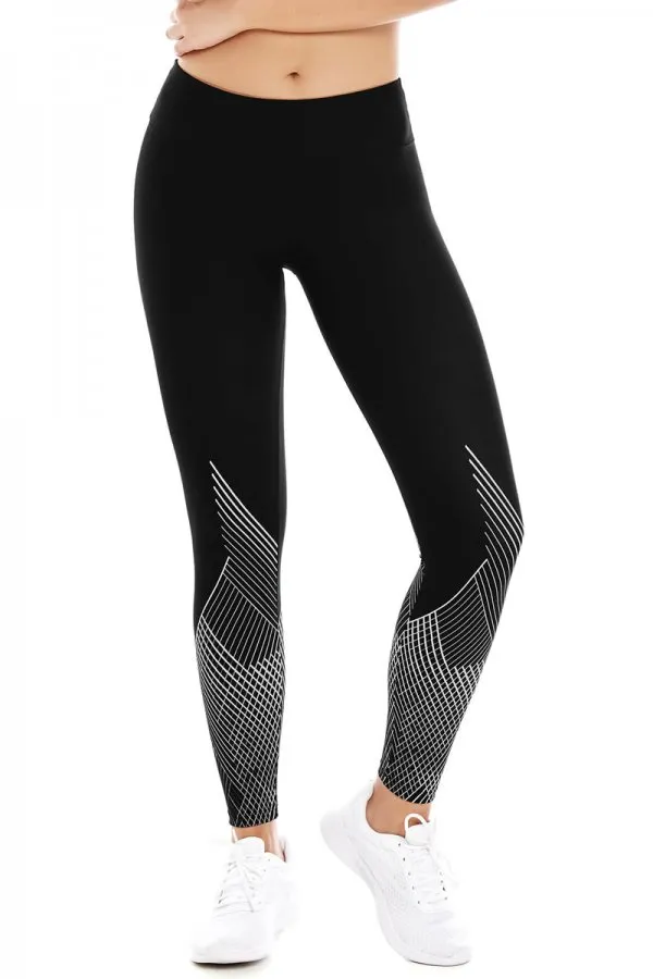 Curveez Chamela Sport Leggings with Jacquard Effect