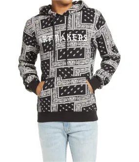 Elevenparis Mens Bandana Print Hoodie Sweatshirt