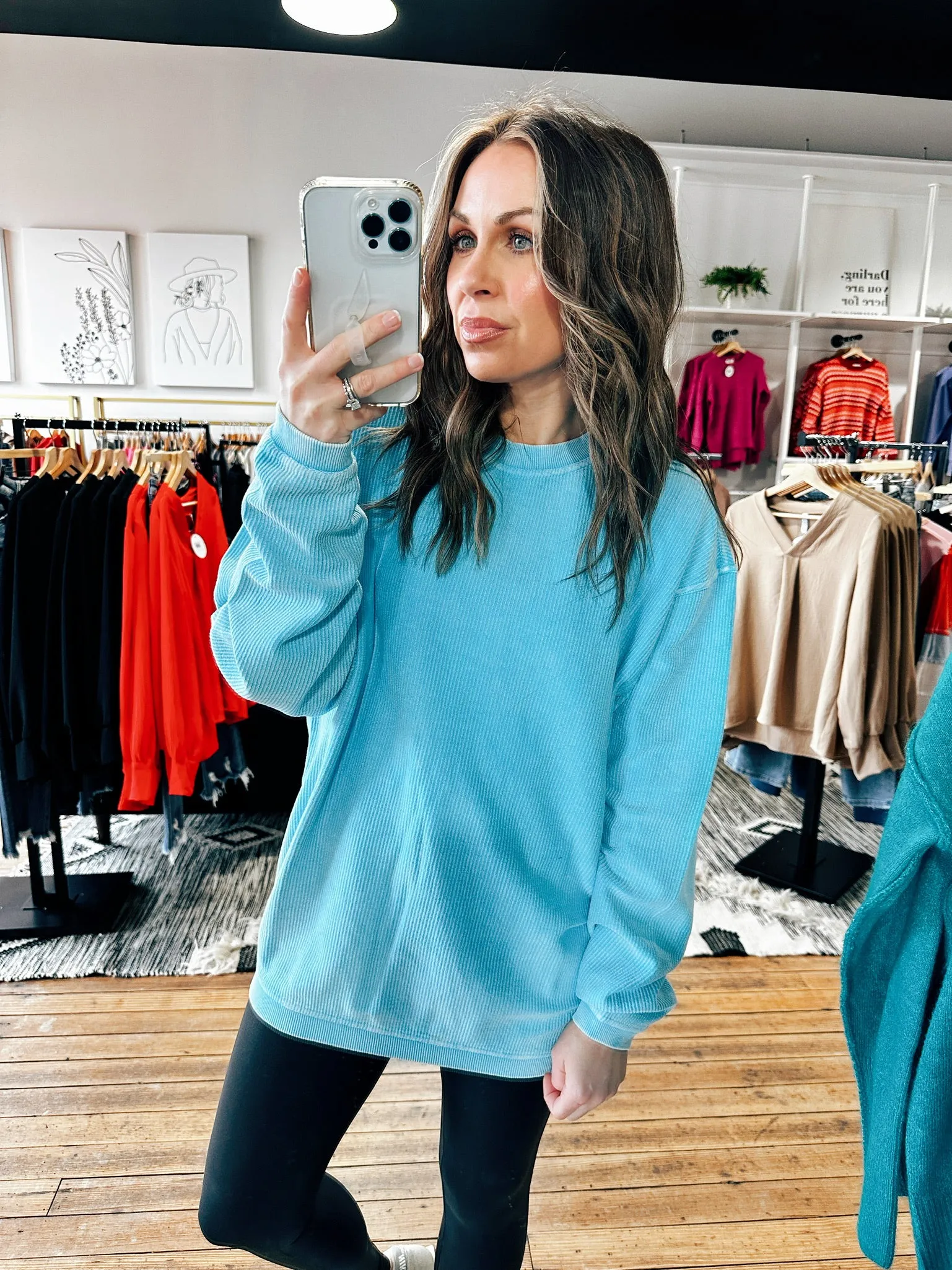 Essential Luxe Corded Sweatshirt-5 Colors