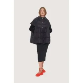 Feather down cape coat