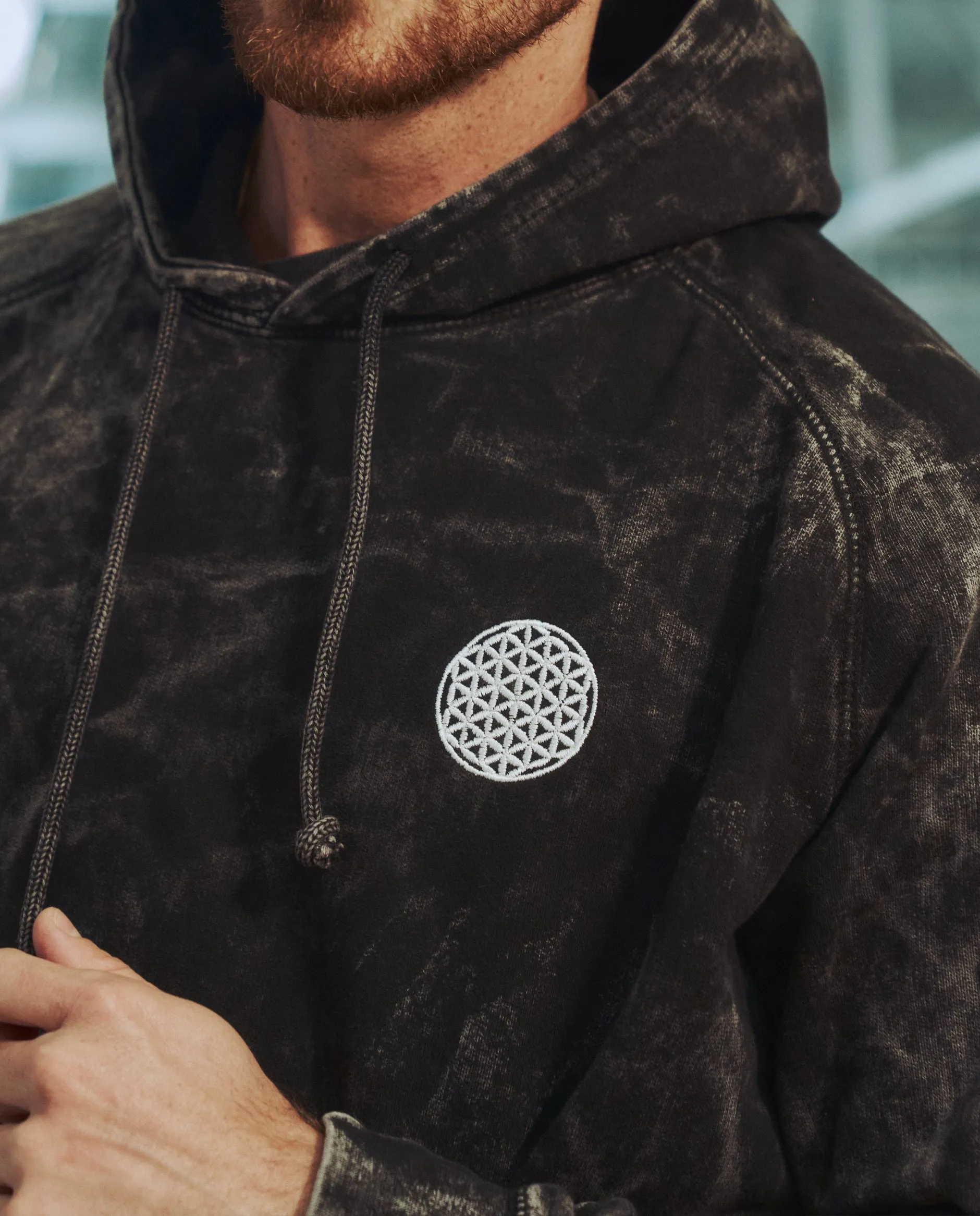 Flower of Life Unisex Mineral Wash Hoodie