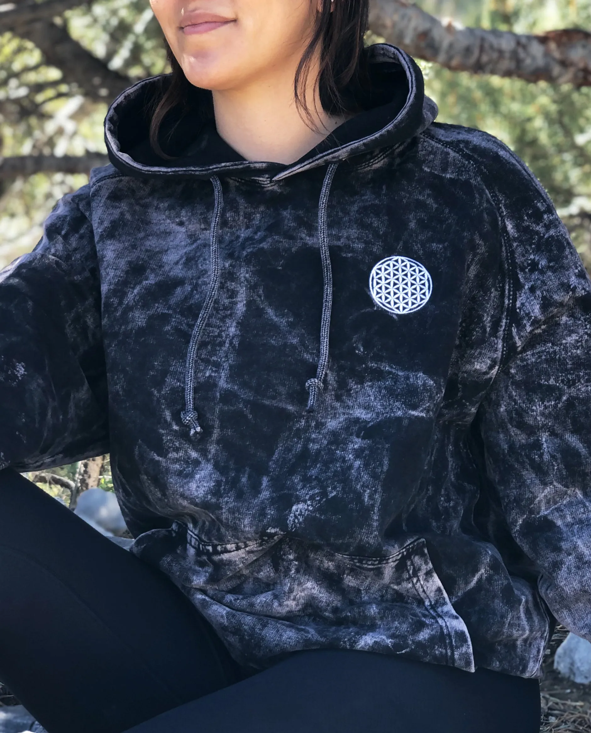 Flower of Life Unisex Mineral Wash Hoodie