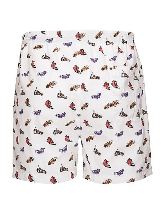 Flying Machine Sneaker Print Cotton Boxer Shorts