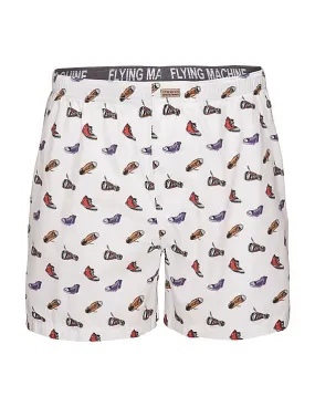 Flying Machine Sneaker Print Cotton Boxer Shorts