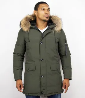 Fur Collar Coat | Men Winter Coat Long | XL Fur Collar |