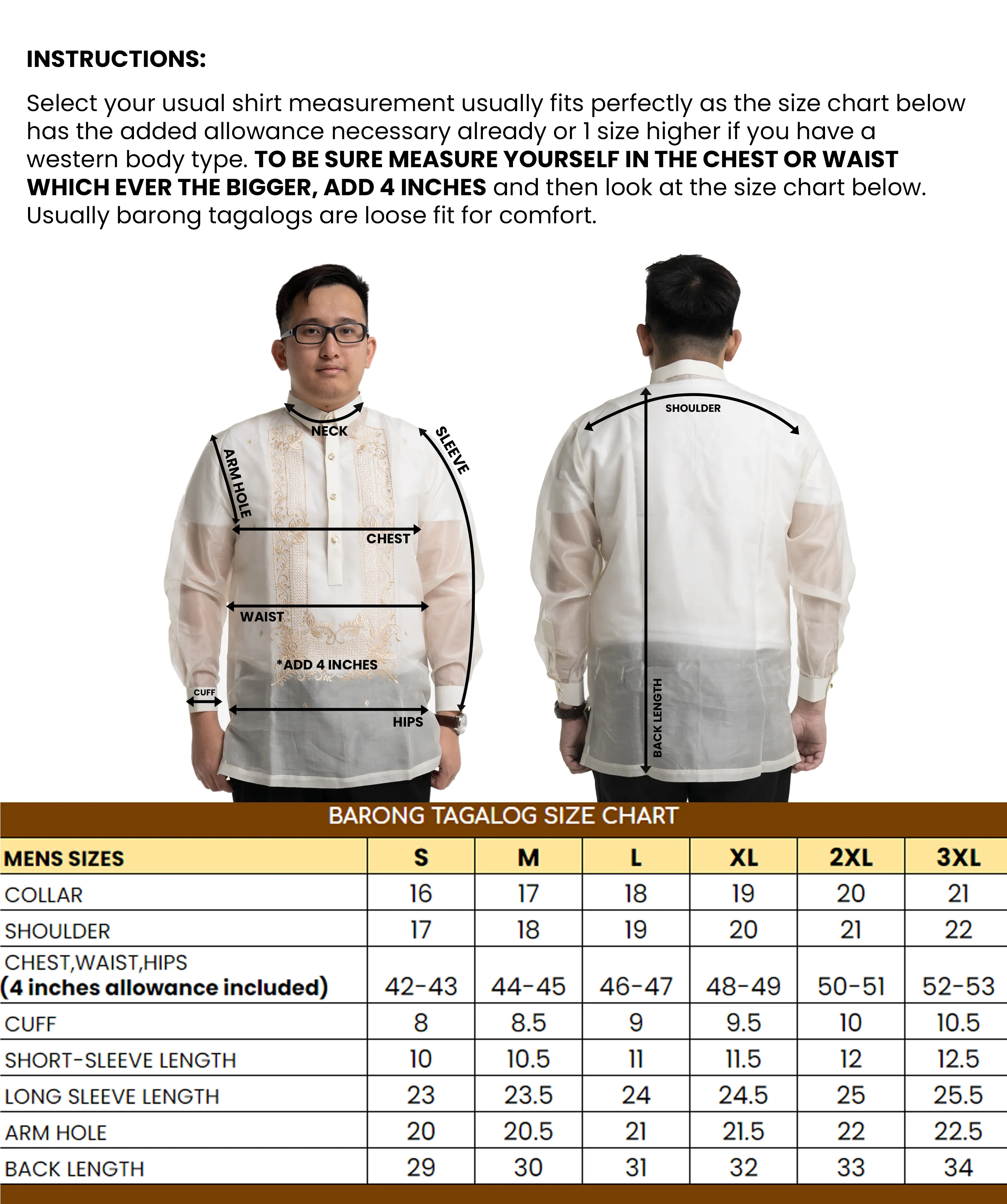 Jusilyn Premium Barong Tagalog Coat Joseph JN58