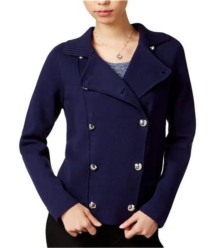 Maison Jules Womens Double Breasted Pea Coat, TW1