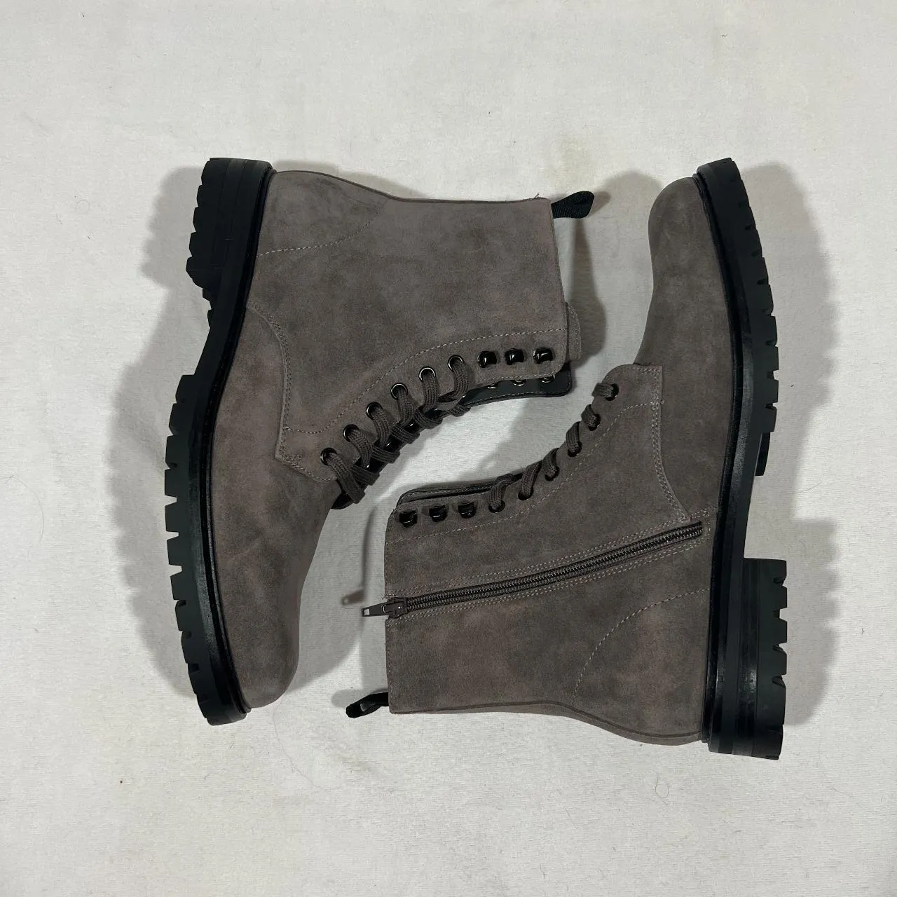 Marc Fisher Men's Black and Grey Boots