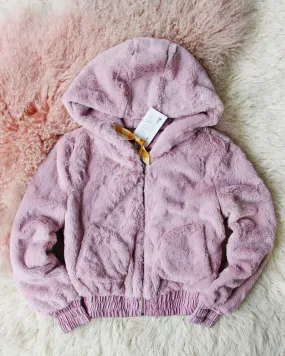 Mauve coat with frosted finish