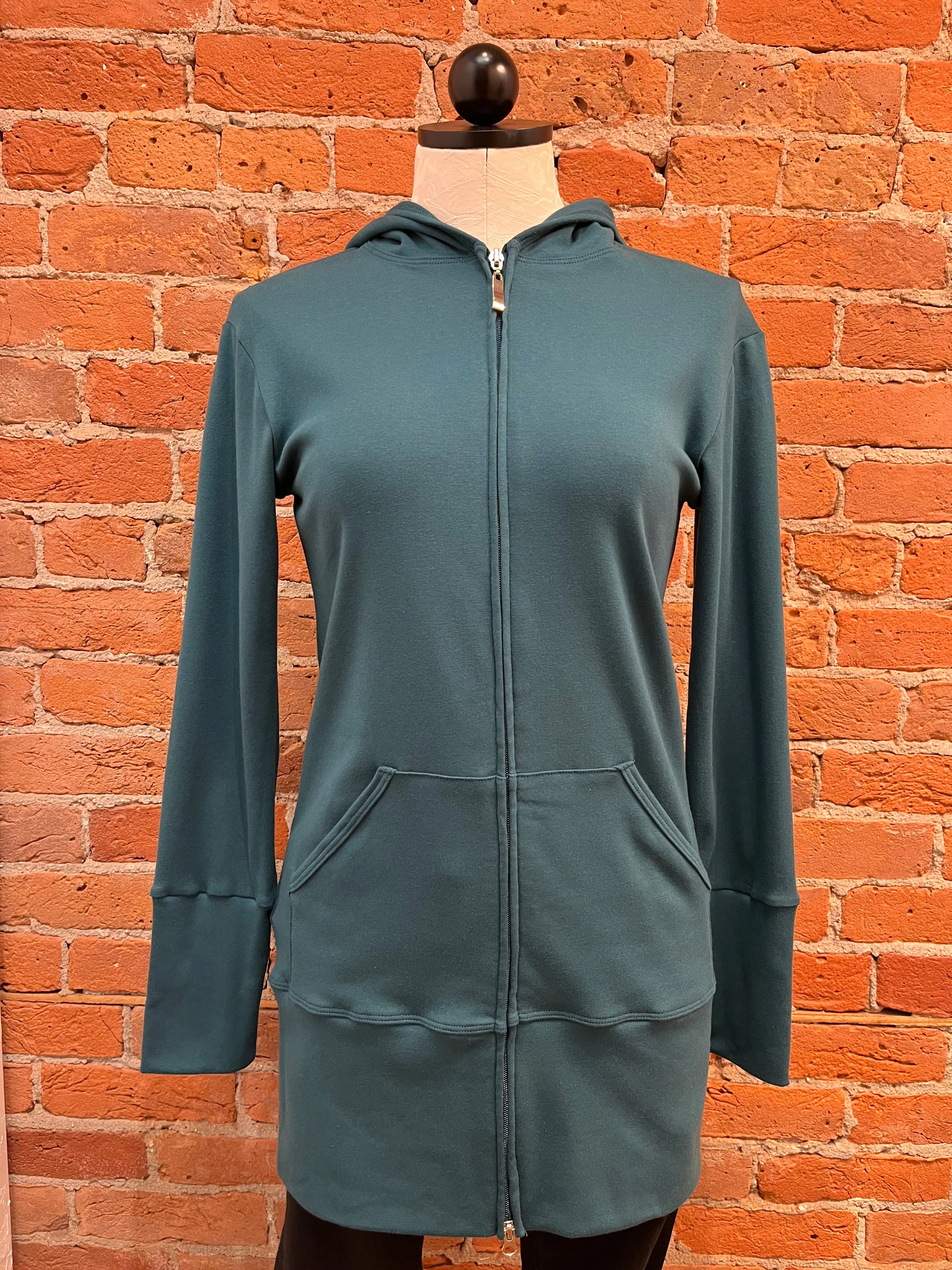 Necessitees hoodie, tunic-length outerwear