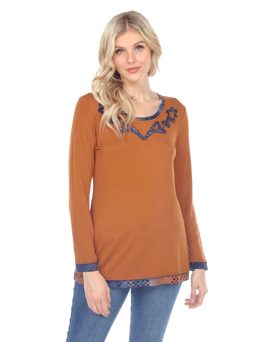 Palila Lace Design Full Sleeve Top