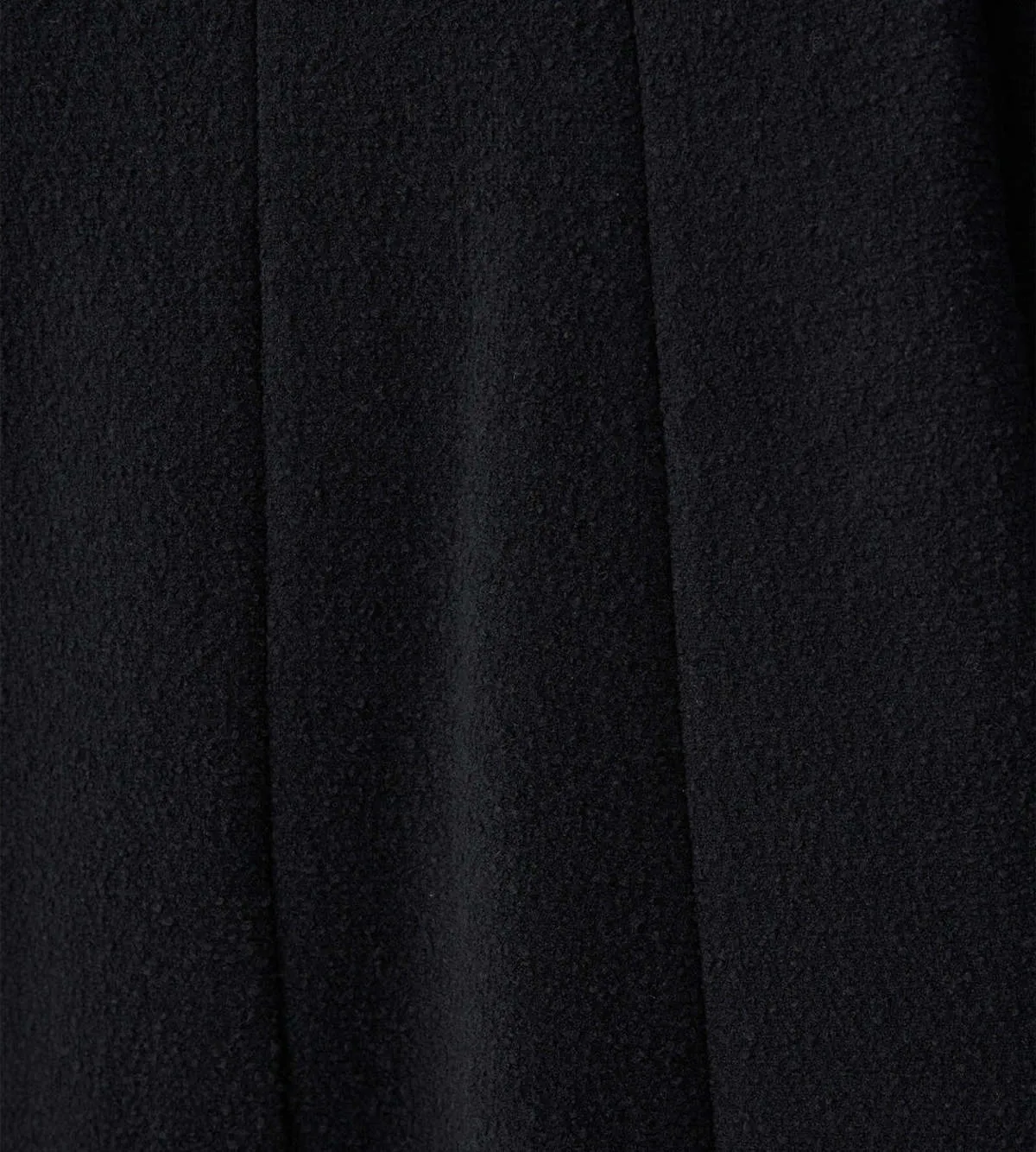 Pearl Button Evening Coat - Black