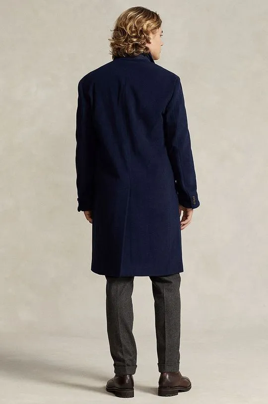 Polo Ralph Lauren coat Wool-MDRN Paddock men’s navy blue color 715919468