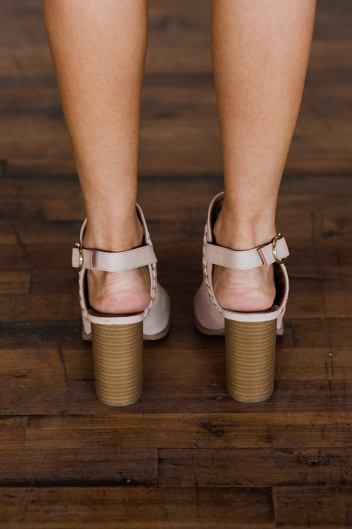 Qupid Brammer Heels- Blush