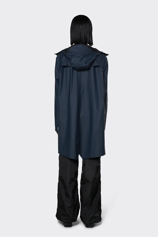 Rains Navy Long Jacket